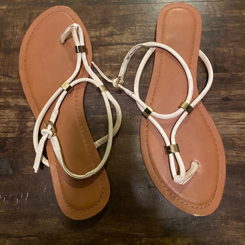 White sandals